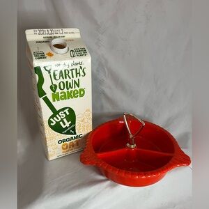 California USA pottery L65- 3 section, handled dish